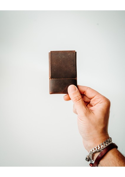 Hakiki Deri El Yapımı Dünyanın En Minimalist Cüzdanı