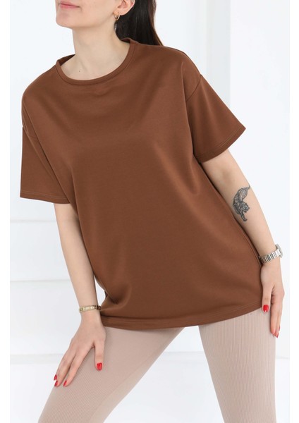 Kısa Kollu T-Şhirt Kahve - 27140
