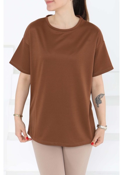Kısa Kollu T-Şhirt Kahve - 27140 fırsatları