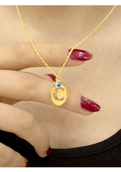 14 Ayar Altın Nostaljik C Harfli Kolye modelleri