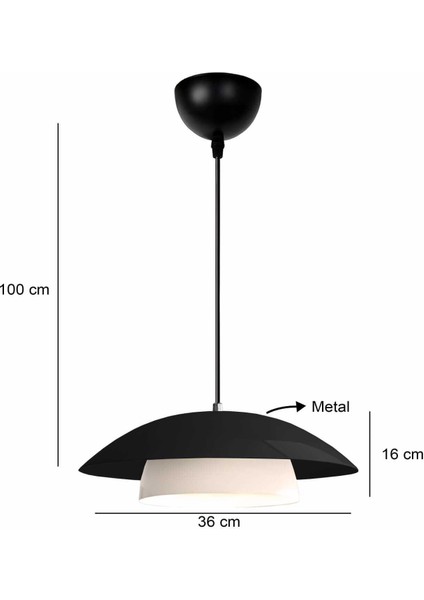 Luna Siyah Iskandinav Tarz Metal Sarkıt 241761 fiyatları