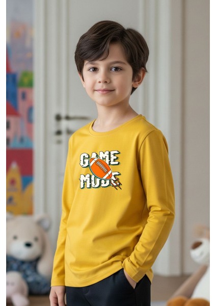 Erkek Çocuk Bisiklet Yaka Baskı Detaylı 3'lü Basic Sweatshirt modelleri
