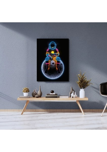 Kanvas Tablo Dijital Baskı Astronot Tablosu Salon Duvar Tablosu