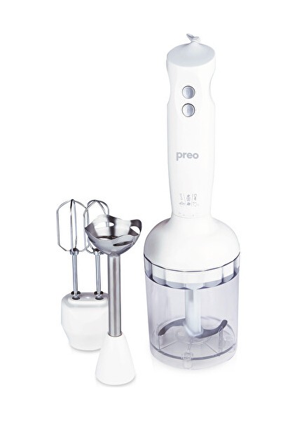 Home PBS03 3'ü 1 Arada Beyaz Blender ve Mikser Seti