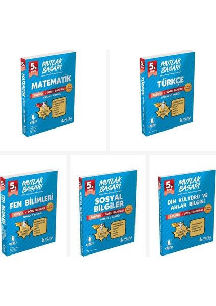Muba 5.sınıf Mutlak Başarı Tüm Dersler Fasikül + Soru Bankası Set