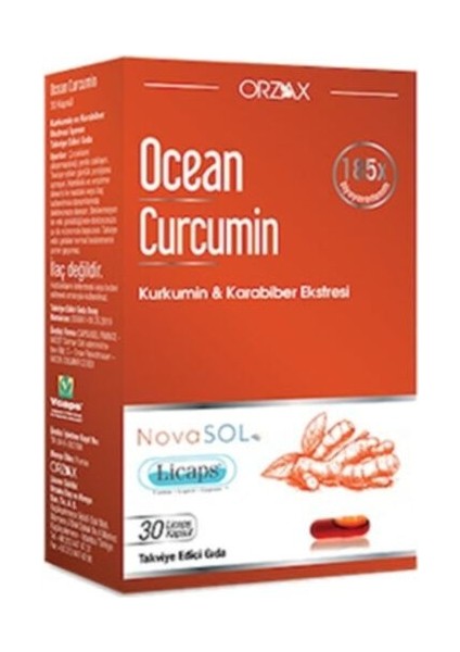 Curcumin 30 Kapsül - Kurkumin ve Karabiber Ekstresi