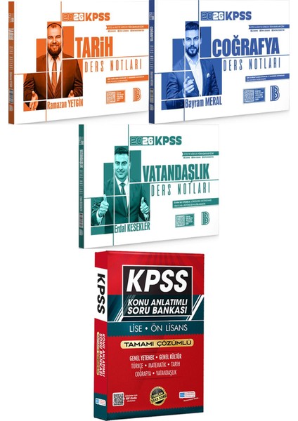 2026 Kpss Tarih Coğrafya Vatandaşlık Ders Notları - Lise Önlisans Konu Ant. Soru