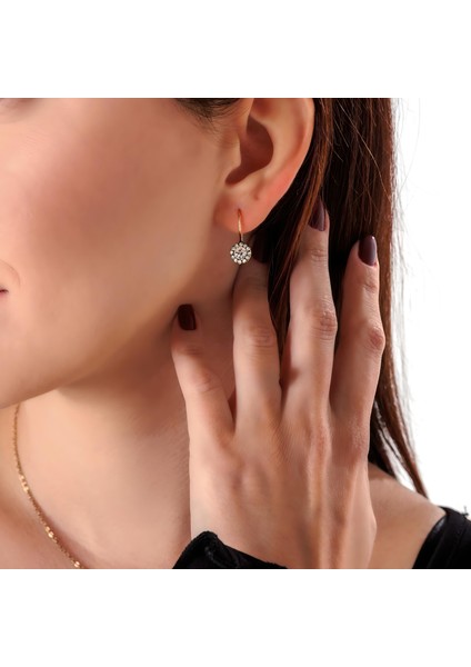 Zamansız Pırıltı Bakır El Yapımı Kristal Taşlı Kararma Yapmaz Kadın Küpe Kutulu