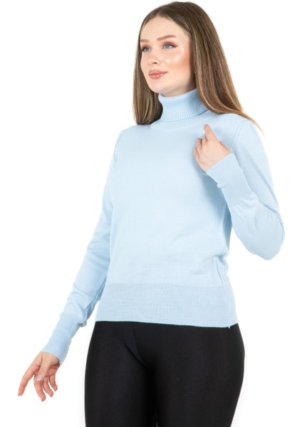 Balıkçı Yaka Basic Kazak Mint modelleri