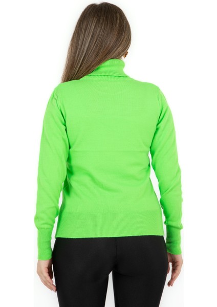 Balıkçı Yaka Basic Kazak Yeşil indirimleri