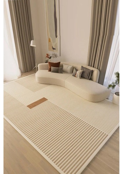 Dijital Kaymaz Yıkanabilir Modern Çizgili Salon Halısı Mutfak Halısı Koridor Halısı Halı Yolluk DC-4157