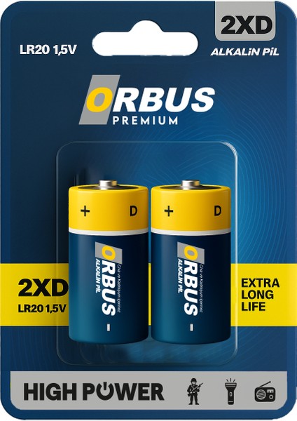 D Boy (Büyük Boy) LR20 Alkalin Pil – 1.5V