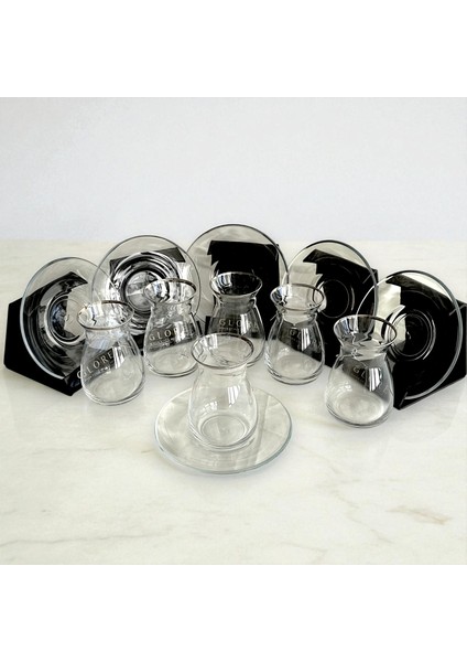 Cam Çay Bardağı ve Tabağı 6'lı Set fırsatları