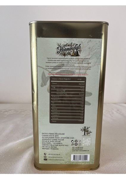 Natürel Sızma Zeytinyağı 20 Lt Toprak Serisi Yüksek Polifenol ; 0,48 Asit, Pestisit Içermez fiyatları