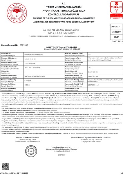 Natürel Sızma Zeytinyağı 20 Lt Toprak Serisi Yüksek Polifenol ; 0,48 Asit, Pestisit Içermez indirimleri