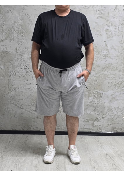 2335-BATTAL Beden 2 Iplik Düz Şort