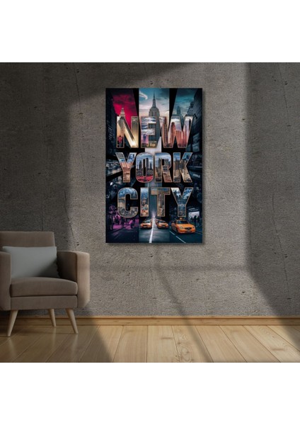 Uv Digital Baskı New York City Desenli Cam Duvar Tablosu Oofis Ev fiyatları