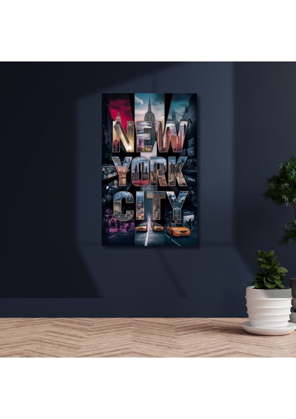 Uv Digital Baskı New York City Desenli Cam Duvar Tablosu Oofis Ev modelleri