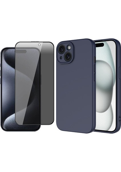 iPhone 15 Plus Uyumlu Kılıf Vendas Mara Lansman Kapak + Hayalet Ekran Koruyucu