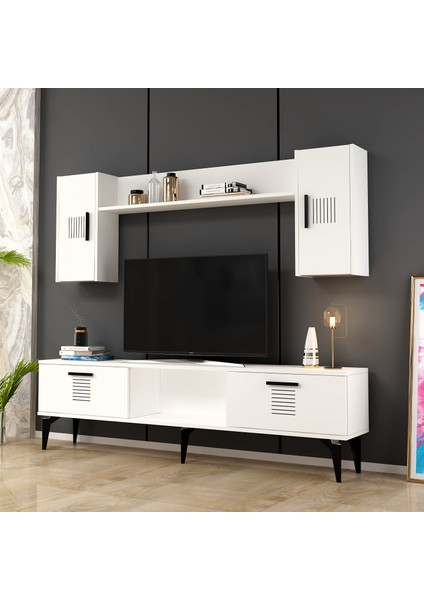 Asimoct Tv Ünitesi Takımı Beyaz-Beyaz fiyatları