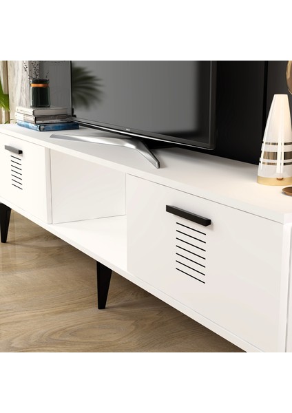 Asimoct Tv Ünitesi Takımı Beyaz-Beyaz fırsatları