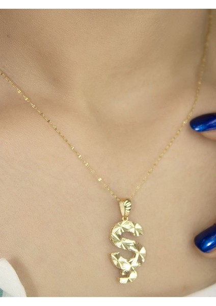ZEYNEPLİ GOLD 14 Ayar Altın Büyük Füzyon Ş Harfli Kolye fiyatları