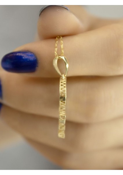 ZEYNEPLİ GOLD 14 Ayar Altın Büyük Füzyon Ş Harfli Kolye indirimleri