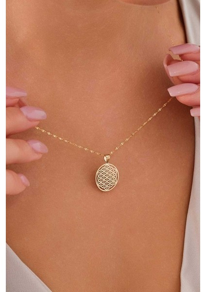 14 Ayar Altın Yaşam Çemberi Kolye fiyatları