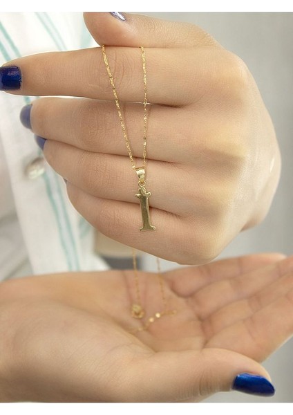 ZEYNEPLİ GOLD 14 Ayar Altın Şirin İ Harfli Kolye modelleri