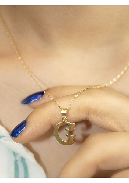 ZEYNEPLİ GOLD 14 Ayar Altın Şirin G Harfli Kolye fırsatları