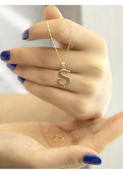 ZEYNEPLİ GOLD 14 Ayar Altın Şirin Ş Harfli Kolye modelleri