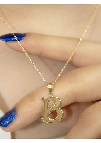 ZEYNEPLİ GOLD 14 Ayar Altın Şirin B Harfli Kolye fırsatları