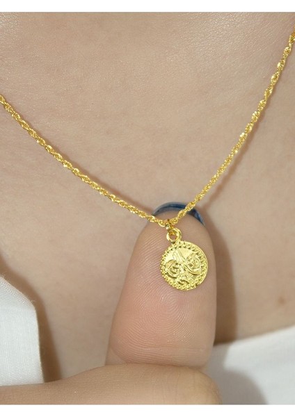 14 Ayar Altın Küçük Boy Tuğra Kolye fırsatları