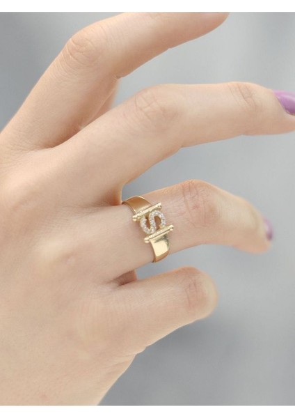 14 Ayar Altın Küçük S Harfli Taşlı Yüzük fiyatları