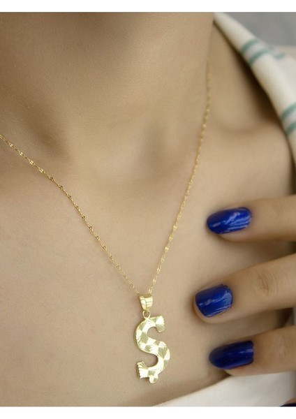 ZEYNEPLİ GOLD 14 Ayar Altın Press Füzyon Ş Harfli Kolye fiyatları