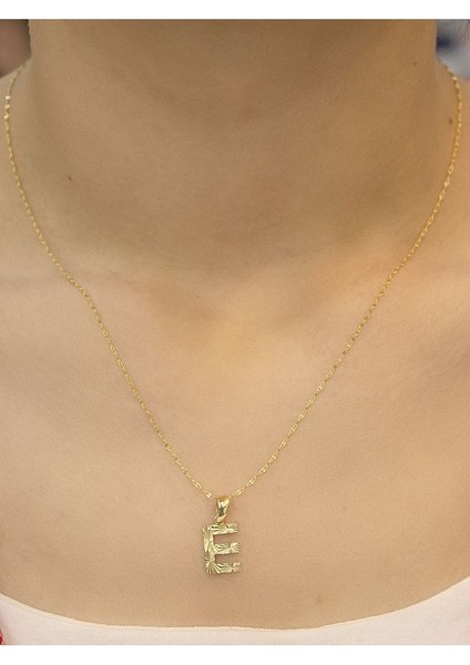 ZEYNEPLİ GOLD 14 Ayar Altın Küçük Füzyon E Harfli Kolye fırsatları