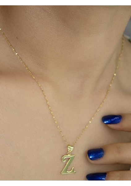 ZEYNEPLİ GOLD 14 Ayar Altın Şirin Z Harfli Kolye modelleri