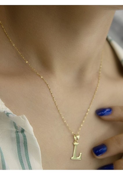 ZEYNEPLİ GOLD 14 Ayar Altın Şirin L Harfli Kolye fiyatları