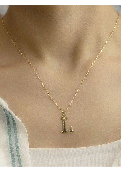 ZEYNEPLİ GOLD 14 Ayar Altın Şirin L Harfli Kolye modelleri
