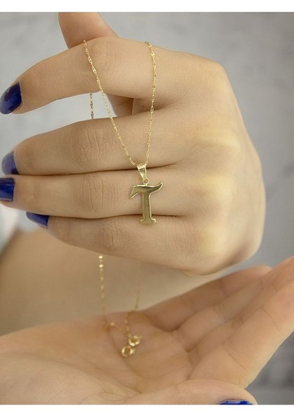 ZEYNEPLİ GOLD 14 Ayar Altın Şirin T Harfli Kolye modelleri