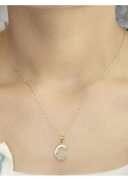 ZEYNEPLİ GOLD 14 Ayar Altın Şirin C Harfli Kolye fırsatları