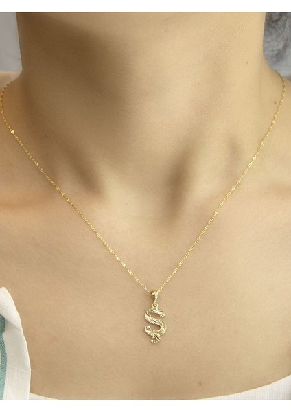 ZEYNEPLİ GOLD 14 Ayar Altın Küçük Füzyon Ş Harfli Kolye