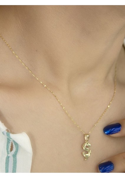 ZEYNEPLİ GOLD 14 Ayar Altın Küçük Füzyon Ş Harfli Kolye modelleri