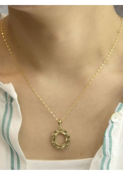 ZEYNEPLİ GOLD 14 Ayar Altın Büyük Füzyon O Harfli Kolye fiyatları