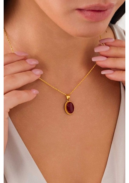 14 Ayar Altın Firuze & Akik Taşlı Kolye indirimleri