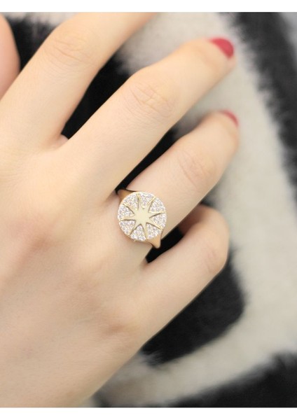 14 Ayar Altın Güneş Tasarımlı Yüzük fiyatları