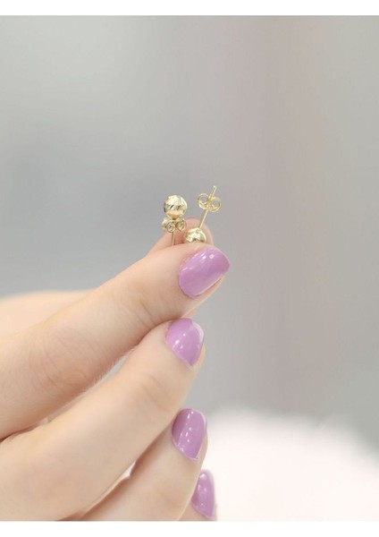 14 Ayar Altın Küçük Top Küpe fırsatları