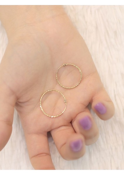 14 Ayar Altın Ince Parıltı Küpe modelleri