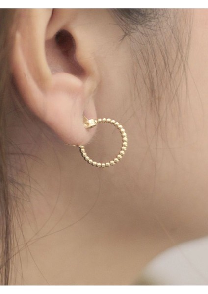 14 Ayar Altın Küçük Topçuk Halka Küpe fiyatları