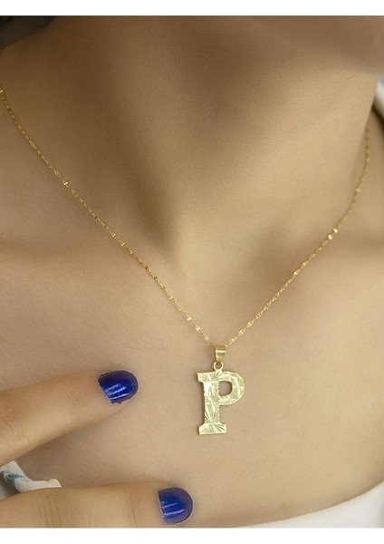ZEYNEPLİ GOLD 14 Ayar Altın Press Füzyon P Harfli Kolye fiyatları